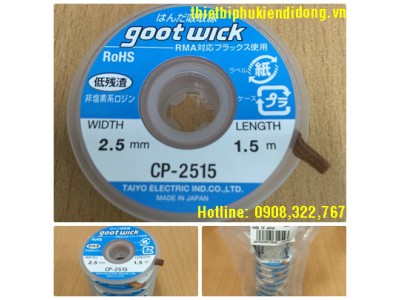 DÂY HÚT CHÌ GOOT WICK-MADE IN JAPAN rộng: 2,5mm dài 1,5m